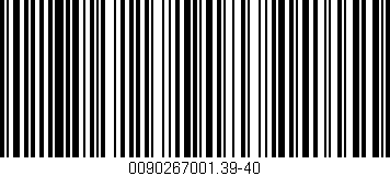 Código de barras (EAN, GTIN, SKU, ISBN): '0090267001.39-40'