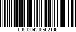 Código de barras (EAN, GTIN, SKU, ISBN): '0090304208502138'