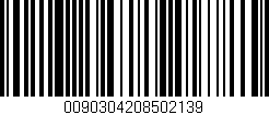 Código de barras (EAN, GTIN, SKU, ISBN): '0090304208502139'