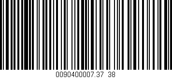Código de barras (EAN, GTIN, SKU, ISBN): '0090400007.37/38'