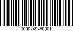 Código de barras (EAN, GTIN, SKU, ISBN): '0090449458001'