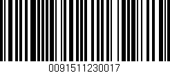 Código de barras (EAN, GTIN, SKU, ISBN): '0091511230017'