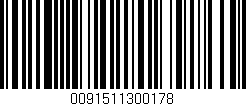 Código de barras (EAN, GTIN, SKU, ISBN): '0091511300178'