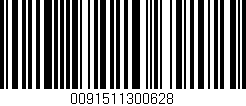 Código de barras (EAN, GTIN, SKU, ISBN): '0091511300628'