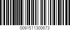 Código de barras (EAN, GTIN, SKU, ISBN): '0091511300673'