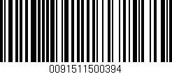 Código de barras (EAN, GTIN, SKU, ISBN): '0091511500394'