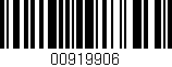 Código de barras (EAN, GTIN, SKU, ISBN): '00919906'