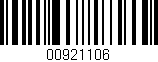 Código de barras (EAN, GTIN, SKU, ISBN): '00921106'
