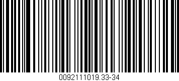 Código de barras (EAN, GTIN, SKU, ISBN): '0092111019.33-34'