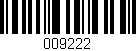 Código de barras (EAN, GTIN, SKU, ISBN): '009222'