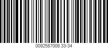 Código de barras (EAN, GTIN, SKU, ISBN): '0092567008.33-34'
