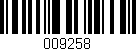 Código de barras (EAN, GTIN, SKU, ISBN): '009258'