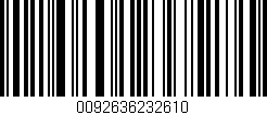 Código de barras (EAN, GTIN, SKU, ISBN): '0092636232610'