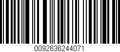 Código de barras (EAN, GTIN, SKU, ISBN): '0092636244071'