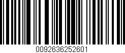 Código de barras (EAN, GTIN, SKU, ISBN): '0092636252601'