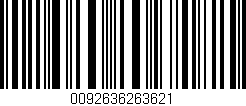 Código de barras (EAN, GTIN, SKU, ISBN): '0092636263621'