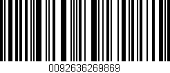 Código de barras (EAN, GTIN, SKU, ISBN): '0092636269869'