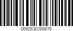 Código de barras (EAN, GTIN, SKU, ISBN): '0092636269876'