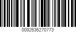 Código de barras (EAN, GTIN, SKU, ISBN): '0092636270773'