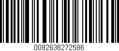 Código de barras (EAN, GTIN, SKU, ISBN): '0092636272586'