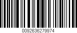 Código de barras (EAN, GTIN, SKU, ISBN): '0092636279974'