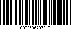 Código de barras (EAN, GTIN, SKU, ISBN): '0092636287313'