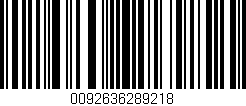 Código de barras (EAN, GTIN, SKU, ISBN): '0092636289218'
