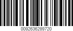 Código de barras (EAN, GTIN, SKU, ISBN): '0092636289720'
