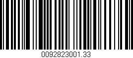 Código de barras (EAN, GTIN, SKU, ISBN): '0092823001.33'