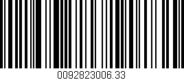 Código de barras (EAN, GTIN, SKU, ISBN): '0092823006.33'
