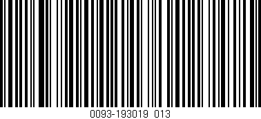 Código de barras (EAN, GTIN, SKU, ISBN): '0093-193019/013'