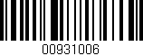 Código de barras (EAN, GTIN, SKU, ISBN): '00931006'