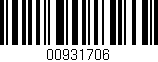 Código de barras (EAN, GTIN, SKU, ISBN): '00931706'