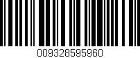 Código de barras (EAN, GTIN, SKU, ISBN): '009328595960'