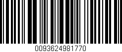 Código de barras (EAN, GTIN, SKU, ISBN): '0093624981770'