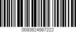Código de barras (EAN, GTIN, SKU, ISBN): '0093624987222'