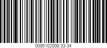 Código de barras (EAN, GTIN, SKU, ISBN): '0095102008.33-34'