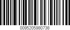 Código de barras (EAN, GTIN, SKU, ISBN): '0095205980738'