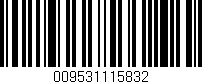 Código de barras (EAN, GTIN, SKU, ISBN): '009531115832'