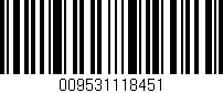 Código de barras (EAN, GTIN, SKU, ISBN): '009531118451'