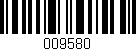 Código de barras (EAN, GTIN, SKU, ISBN): '009580'