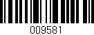 Código de barras (EAN, GTIN, SKU, ISBN): '009581'
