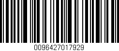 Código de barras (EAN, GTIN, SKU, ISBN): '0096427017929'
