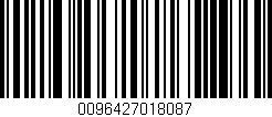 Código de barras (EAN, GTIN, SKU, ISBN): '0096427018087'