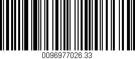 Código de barras (EAN, GTIN, SKU, ISBN): '0096977026.33'