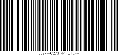 Código de barras (EAN, GTIN, SKU, ISBN): '0097-VC2731-PRETO-P'