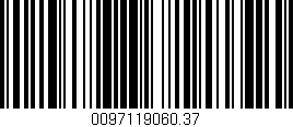 Código de barras (EAN, GTIN, SKU, ISBN): '0097119060.37'