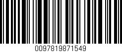 Código de barras (EAN, GTIN, SKU, ISBN): '0097819871549'