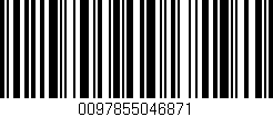 Código de barras (EAN, GTIN, SKU, ISBN): '0097855046871'