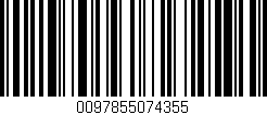 Código de barras (EAN, GTIN, SKU, ISBN): '0097855074355'
